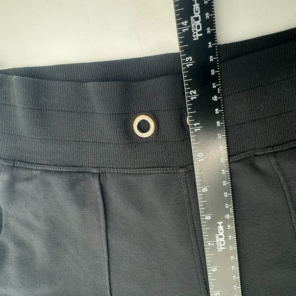 ATHLETA | Women's Medium Sierra Wide Loose Slit Hem Ankle Black‎ Stretchy Pants - Picture 8 of 10